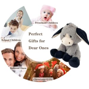 Injoy Group 9” Donkey Stuffed Animals for Newborn Baby,Stuffed Donkey Animal Plush Toys for Boys and Girls,Great Stuffed Donkey Gifts for Birthday,Baby Shower,Mother's Day,Machine Washable