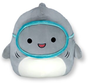 squishmallow kellytoys - 12 inch (30cm) - gordon the shark with scuba mask sealife squad - super soft plush toy animal pillow pal buddy stuffed animal birthday gift