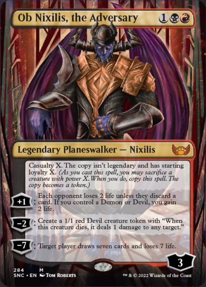 Magic: the Gathering - Ob Nixilis, The Adversary (284) - Borderless - Streets of New Capenna