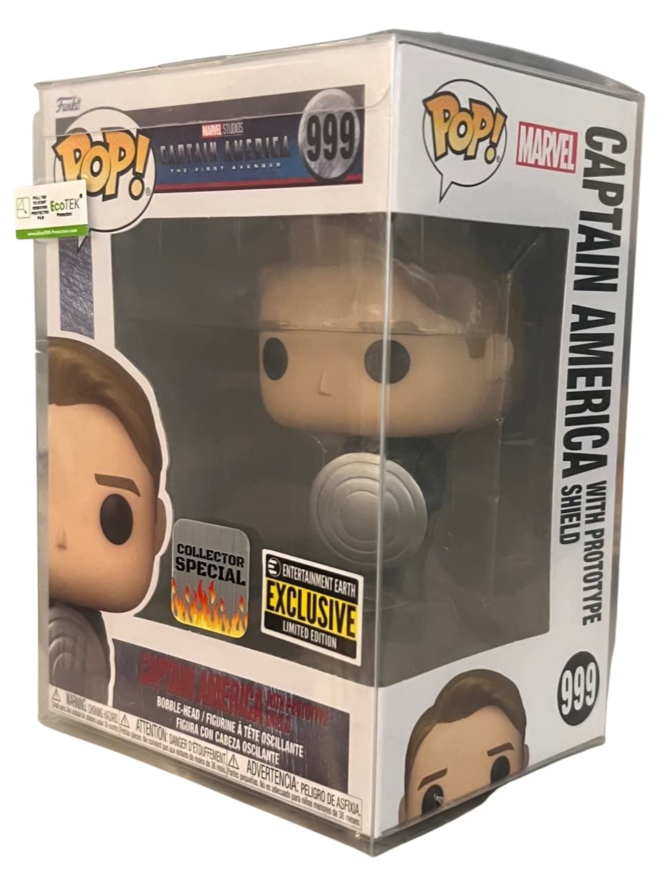 Captain America with Prototype Shield Pop! Vinyl - EE Exclusive Bundle with EcoTek Pop Protector