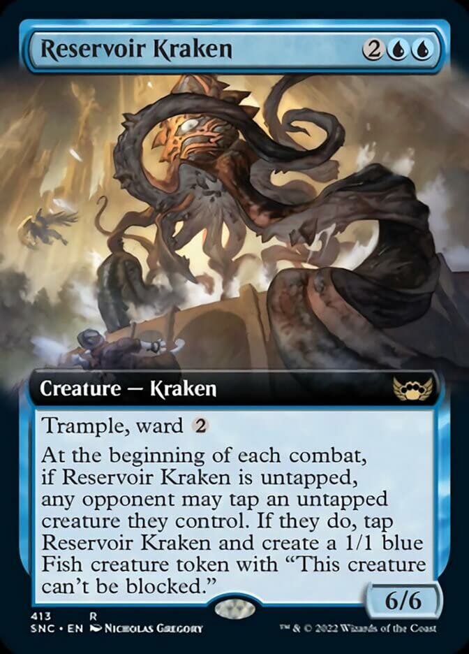 Magic: the Gathering - Reservoir Kraken (413) - Extended Art - Streets of New Capenna