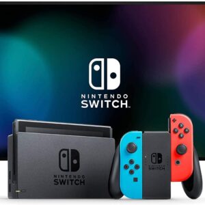 Nintendo Newest Switch 32GB Console with Neon Blue and Neon Red Joy-Con, 6.2" Touchscreen 1280x720 LCD Display, 802.11AC WiFi, Bluetooth 4.1 + MarXsol_12-in-1 Accessories Holiday Bundle