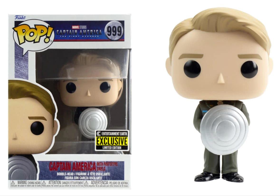 Captain America with Prototype Shield Pop! Vinyl - EE Exclusive Bundle with EcoTek Pop Protector