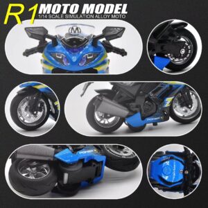 Toy Motorcycles, Diecast Motorcycle Toy with Music Lighting,Toy Motorcycle for Kids 3-5,Toy Motorcycles for Boys(Blue)