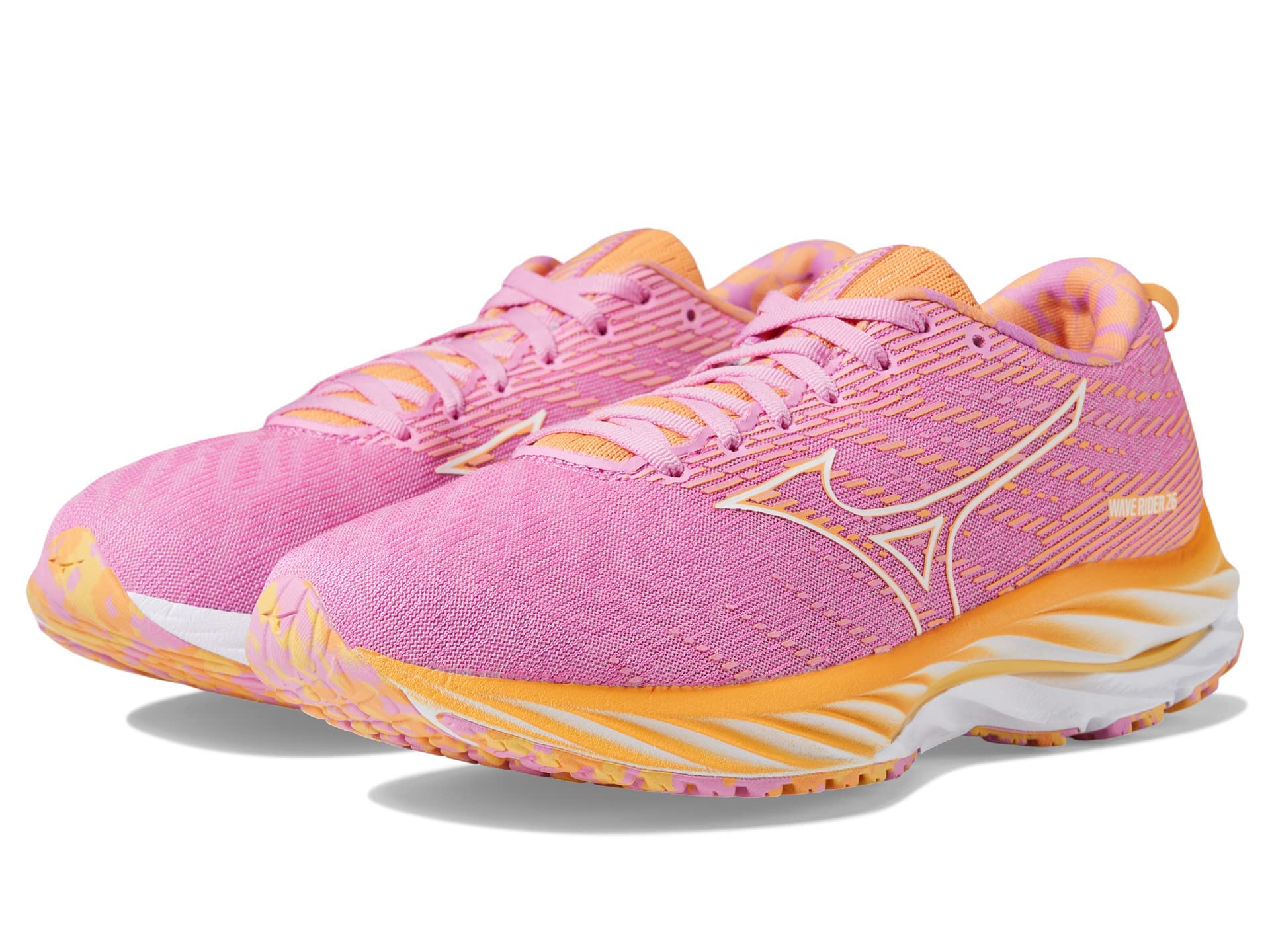 Mizuno x ROXY Women's Wave Rider 26 | Neutral Running Shoe | ROXY - Cyclamen/White | US 8.5