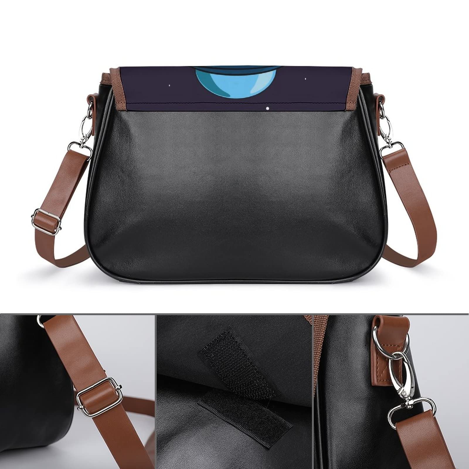 Alien Invasion on Earth Women's Shoulder Bag PU Leather Crossbody Bags Purses With Shoulder Strap For Casual Travel