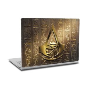 head case designs officially licensed assassin's creed logo 3d heiroglyphics origins graphics vinyl sticker skin decal cover compatible with microsoft surface book 2