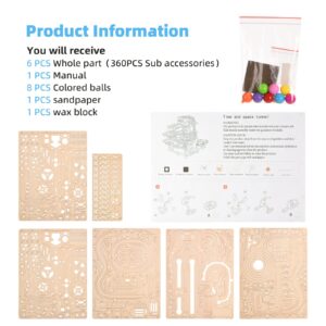 3D Wooden Puzzle Marble Running Kit - Mechanical Model Building Kit for Adults, Puzzle Brain Teaser Assembly Model, DIY Wooden Puzzle Hobby Toy Gift for Adults and Teens