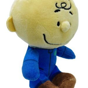 JINX Official Peanuts Collectible Plush Charlie Brown, Excellent Plushie Toy for Toddlers & Preschool, Super Cute Blue Astronaut Snoopy Team