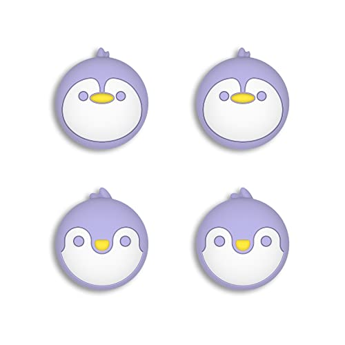 PlayVital Penguin Joystick Caps for Nintendo Switch, Thumbstick Caps for Switch Lite, Analog Cover for Switch OLED Joycon Thumb Grip Caps for Switch & Switch Lite & Switch OLED - Light Violet