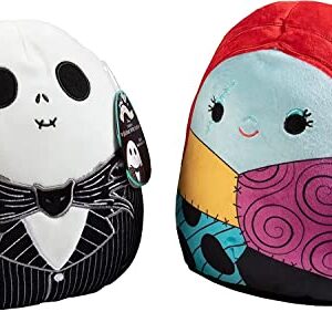 Squishmallows 12" Jack and Sally - Nightmare Before Christmas Official Kellytoy Halloween - Cute and Soft Plush Stuffed Animals -Set of 2 - Great Gift for Kids - Ages 2+