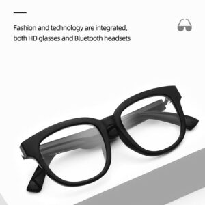 Smart Music Call Glasses Waterproof and Dustproof Anti -Blue Light Navigation Intelligent Voice Siri Awakening Sunglasses ABS Frame Personalized Headset (Round-Sunglasses)