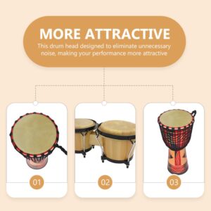 ERINGOGO 2 Pack Buffalo Leather Djembe Head, Durable Drum Skin Replacement- 11 Inch