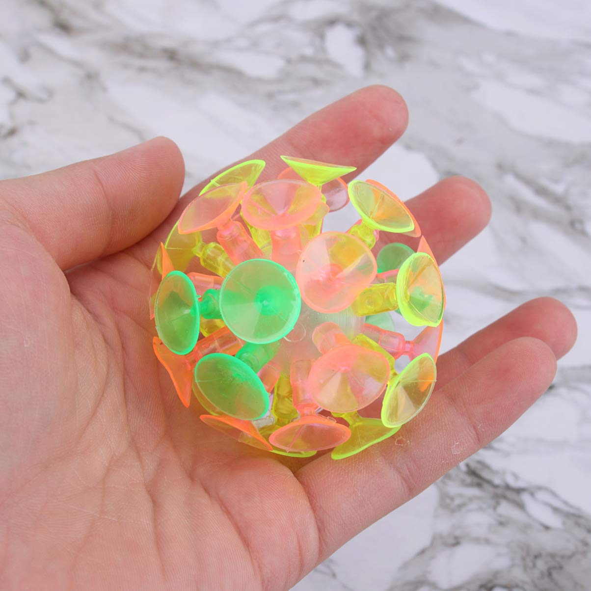 4Pcs Suction Cup Ball Toys Parent- Child Interaction Sucker Ball Toy Glow in The Dark Suction Ball for Kids Birthday Party Favors Indoor Outdoor Play