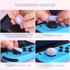 DLseego Dog & Rabbit 6PCS Thumb Grip Caps Design for Switch Lite & Switch & Switch OLED Cartoon Soft Silicone Joy Con Cover Lovely 3D Analog Joystick Button Caps - Cute Mixed Pack