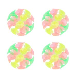 4pcs suction cup ball toys parent- child interaction sucker ball toy glow in the dark suction ball for kids birthday party favors indoor outdoor play