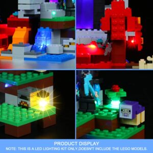 VONADO LED Light Kit Compatible with Lego The Ruined Portal 21172, DIY Lighting Compatible with Minecraft Lego Sets 21172 (No Lego Building Toy), Creative Gfits for Kids Birthday