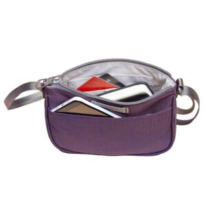 HAIKU Lark RFID Blocking Zippered Crossbody Travel Bag, BlackBerry