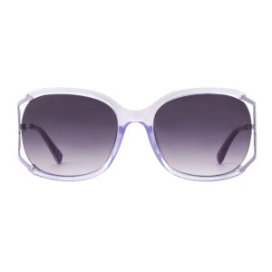 Betsey Johnson Women's Rainbows & Butterflies Sunglasses Butterfly, Crystal Purple, 57mm