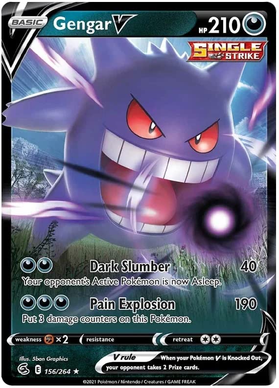 Gengar V - 156/264 - Ultra Rare - Sword & Shield - Fusion Strike