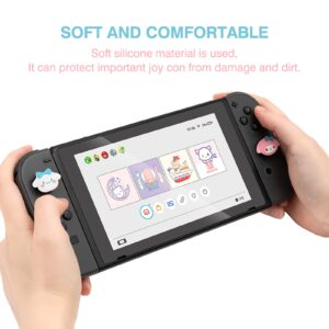 DLseego Dog & Rabbit 6PCS Thumb Grip Caps Design for Switch Lite & Switch & Switch OLED Cartoon Soft Silicone Joy Con Cover Lovely 3D Analog Joystick Button Caps - Cute Mixed Pack