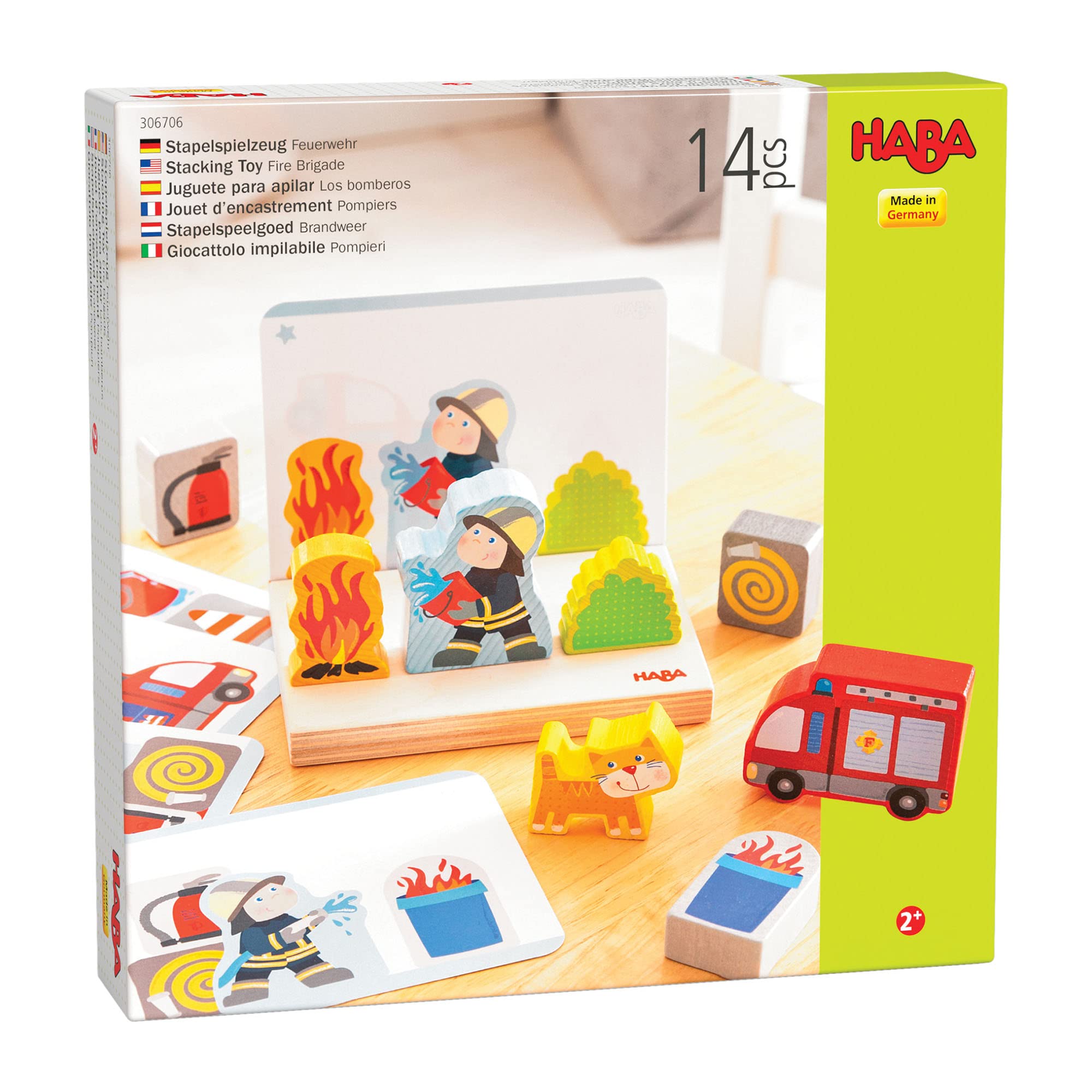 HABA Fire Brigade Stacking Toy (Made in Germany)