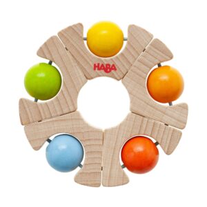 haba clutching toy ball wheel wooden baby toy (made in germany)