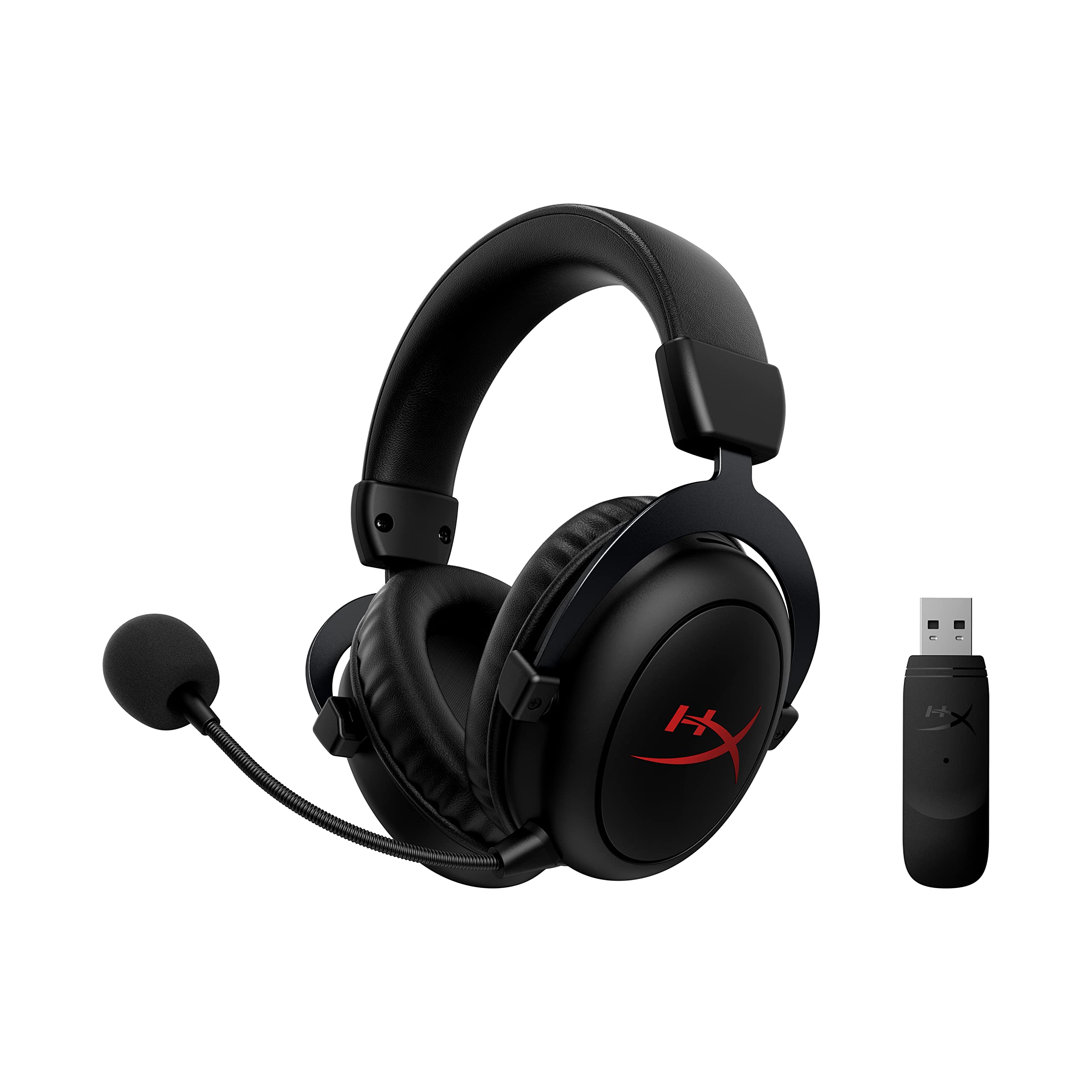 HyperX Cloud Core Wireless Gaming Headset for PC with DTS Headphone:X Spatial Audio, Detachable Noise-Cancelling Microphone, Memory Foam Ear Pads, Durable Aluminum Frame, Black (Renewed)