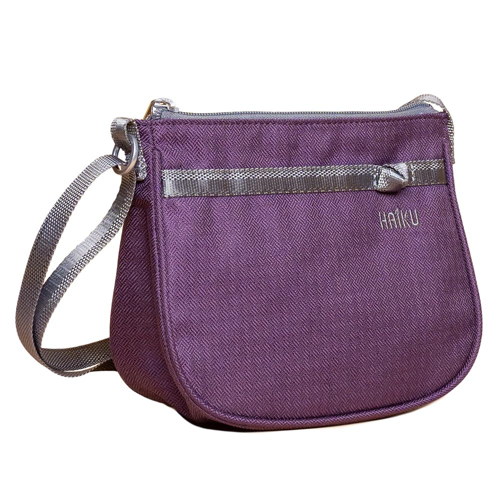 HAIKU Lark RFID Blocking Zippered Crossbody Travel Bag, BlackBerry