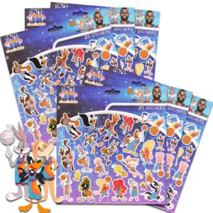 space jam stickers party favors bundle - 150 space jam stickers for kids featuring bugs bunny, lola bunny, and more for arts and crafts (space jam toys party supplies)