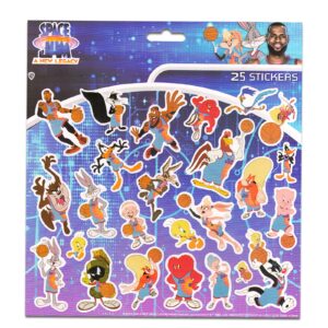 Space Jam Stickers Party Favors Bundle - 150 Space Jam Stickers for Kids Featuring Bugs Bunny, Lola Bunny, and More for Arts and Crafts (Space Jam Toys Party Supplies)