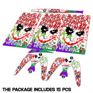 HK Studio Art Clown Decal Sticker Skin Specific Cover for Both PS5 Disc Edition and Digital Edition - Waterproof, No Bubble, Including 2 Controller Skins and Console Skin