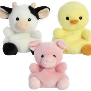 Aurora Palm Pals Set of Three - Sweetie Cow, Wizard Pig and Betsy Chick (Cow/Pig/Chick)