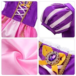 knemmy Princess Costume Dress Up Clothes for Little Girl Halloween Cosplay Christmas Birthday Outfit