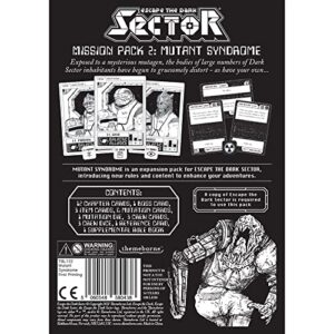 Escape the Dark Sector Board Game Mutant Syndrome MISSION PACK 2 - Confront Gruesome Mutations! Cooperative Sci-Fi Adventure Game for Adults, Ages 14+, 1-4 Players, 45 Min Playtime, Made by Themeborne