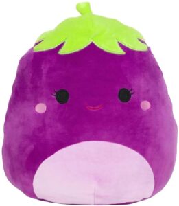 squishmallows official kellytoy plush squishy soft 8 inch fruits and vegetables squad - glena eggplant