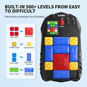 TEMI Super Slide Games Sliding Block Puzzle 500+ Level Slide Puzzle Game Travel Fidget Toys Handheld Games Console Learning Games Brain Teaser Puzzles for All Ages