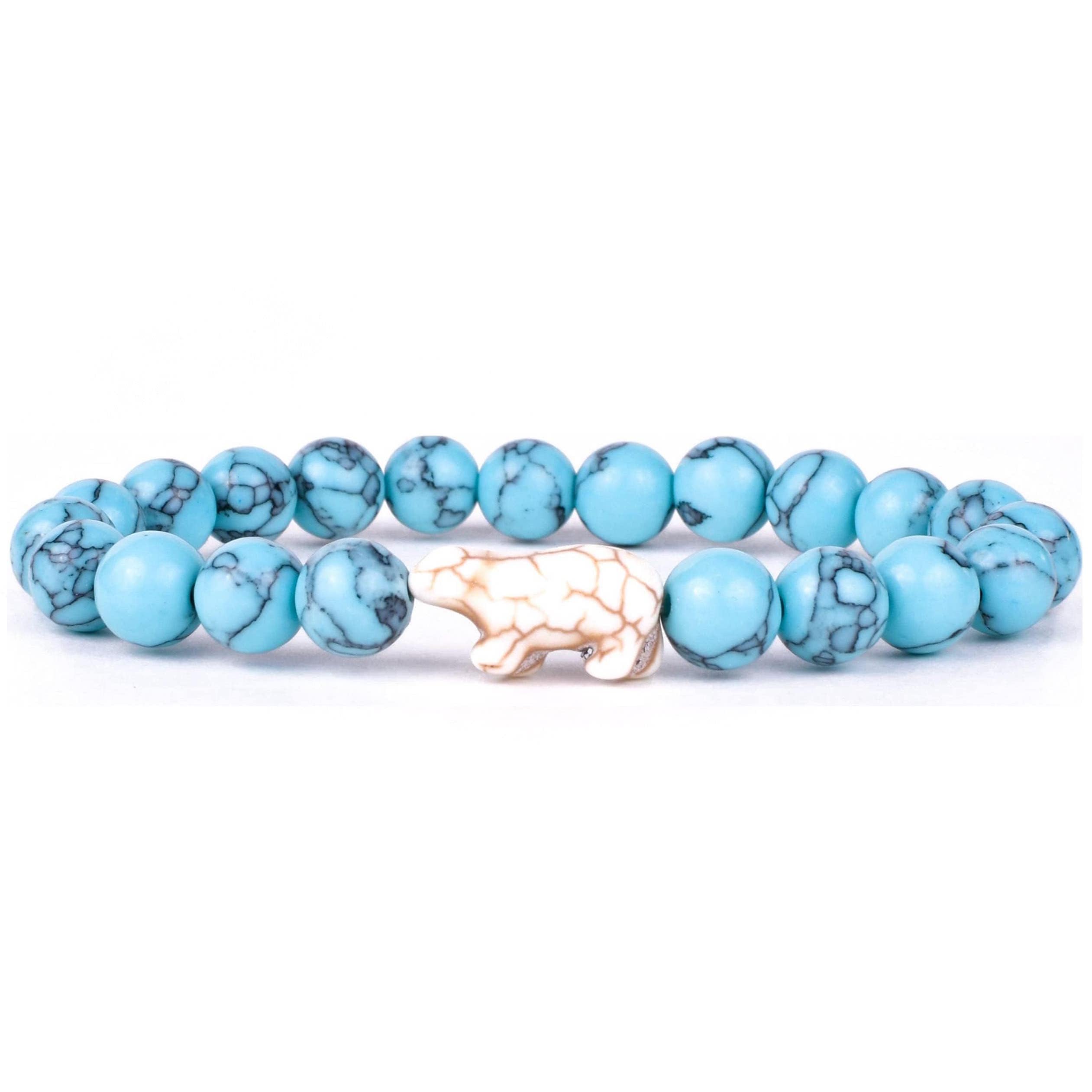 Fahlo Polar Bear Tracking Bracelet, Elastic, supports Polar Bears International, one size fits most for Men and Women