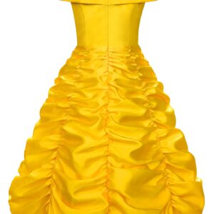 knemmy Princess Costume Dresses for Girls Costumes Halloween Cosplay Birthday Outfit Yellow