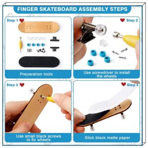 ACFELLE Fingerboards Sets, Finger Pant Clothes, Mini Toys Kits,Doll Breakdance Mini Cloth Shoes, Skateboard Accessories Tools Set