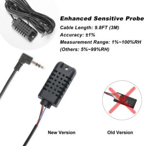 WILLHI Humidity Controller Sensor Probe for WH1436HUM-PRO, 9.8 Feet Long, Enhanced Version