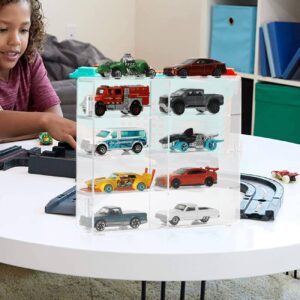 KISLANE Acrylic Display Case Compatible with Toy Cars, Matchbox Cars, 8 Slots Display Case for Toy Cars, Matchbox Cars (Small-8 Slots)