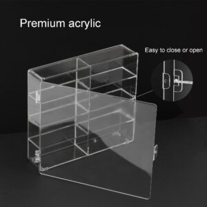 KISLANE Acrylic Display Case Compatible with Toy Cars, Matchbox Cars, 8 Slots Display Case for Toy Cars, Matchbox Cars (Small-8 Slots)