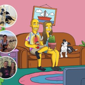 Simpsons Personalized Caricature Digital Art | Wall Art | Wall Decor | Simpsons Custom Family Digital Version