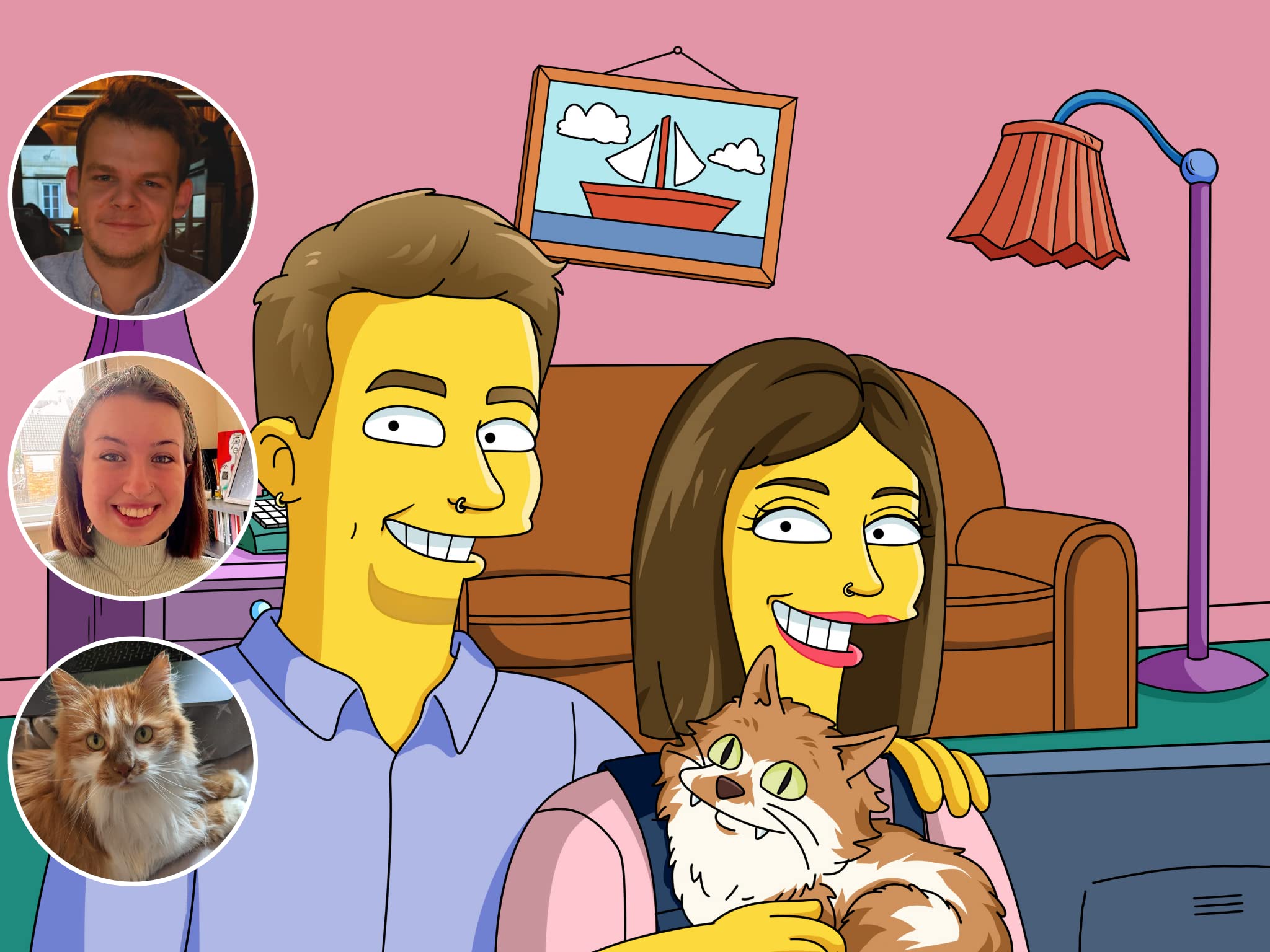 Simpsons Personalized Caricature Digital Art | Wall Art | Wall Decor | Simpsons Custom Family Digital Version