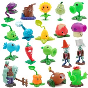 JHESAO 4 PCS Plants and Zombies Toys Action Figures Zombies PVZ Toys Sets 1 2 Series Great Gifts for Kids and Fans,Birthday and Christmas Party