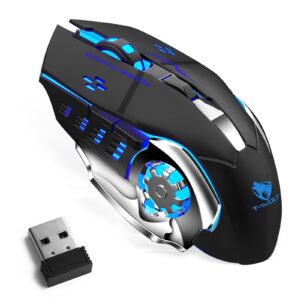 urbanx bluetooth mouse, rechargeable wireless mouse multi-device, ergonomic optical portable silent mouse for acer chromebook 14" laptop blue black