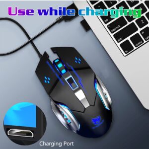 UrbanX Bluetooth Mouse, Rechargeable Wireless Mouse Multi-Device (Tri-Mode:BT 5.0/4.0+2.4Ghz) with 3 DPI Options, Ergonomic Optical Portable Silent Mouse for Dell G15 5511 Gaming Laptop Silver Green