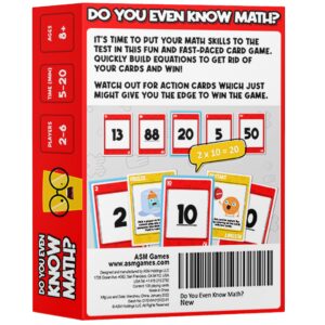 Do You Even Know Math? The Ultimate Mental Math Game for Kids 8+, Teens and Adults