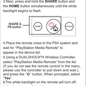 Media Remote Control Replacement for Playstation 4 (PS4), Compatible with Playstation 5 (PS5) with Dedicated Buttons